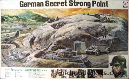 Eidai 1/76 German Secret Strong Point with Panzer IV/88mm/37mm/50mm/20mmAA/Kubel/R/75, 713-2500 plastic model kit